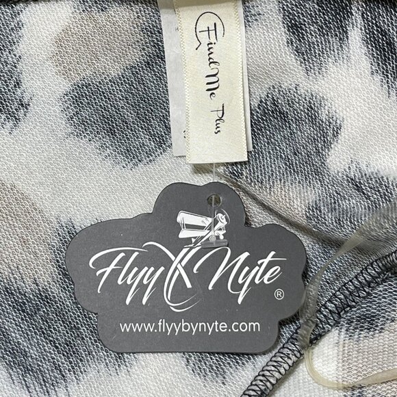 New Find Me Plus Curvy Leopard Faux Wrap Dress V-Neck Long Sleeve Size 3XL - Picture 4 of 7